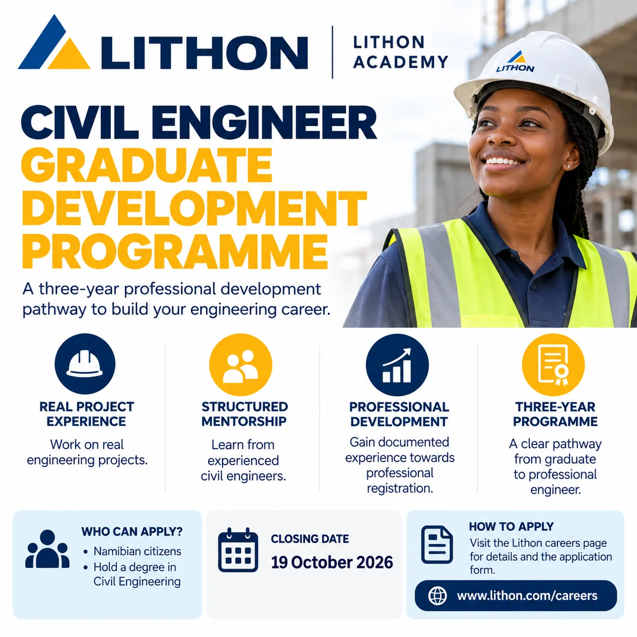 Lithon Academy — Civil Engineer Graduate Development Programme poster
